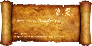 Martinko Romána névjegykártya